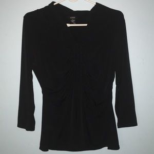 alfani fitted black blouse